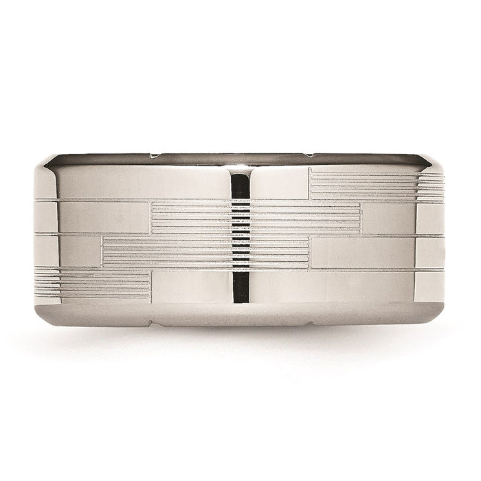 Unisex Fashion Jewelry, Chisel Brand Stainless Steel Textured Ring