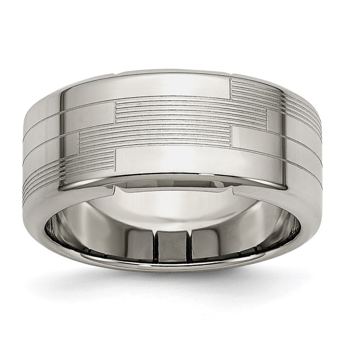 Unisex Fashion Jewelry, Chisel Brand Stainless Steel Textured Ring