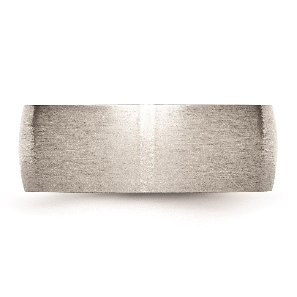 Unisex Fashion Jewelry, Chisel Brand Stainless Steel 8mm Brushed Ring Band