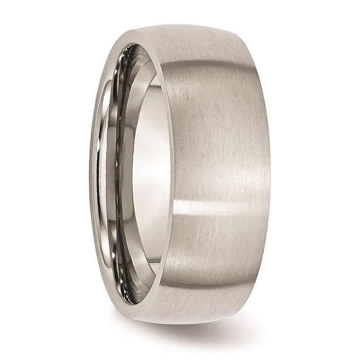 Unisex Fashion Jewelry, Chisel Brand Stainless Steel 8mm Brushed Ring Band