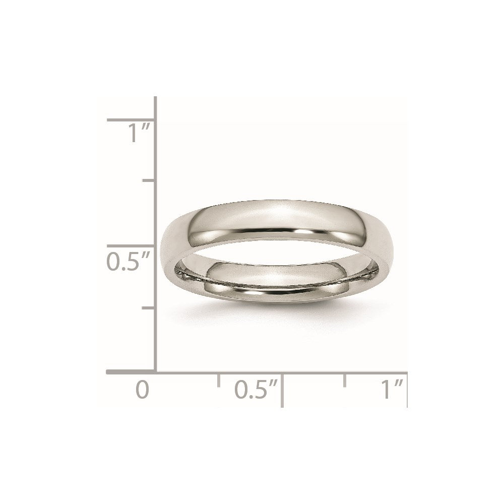 Unisex Fashion Jewelry, Chisel Brand Stainless Steel 4mm Polished Ring Band