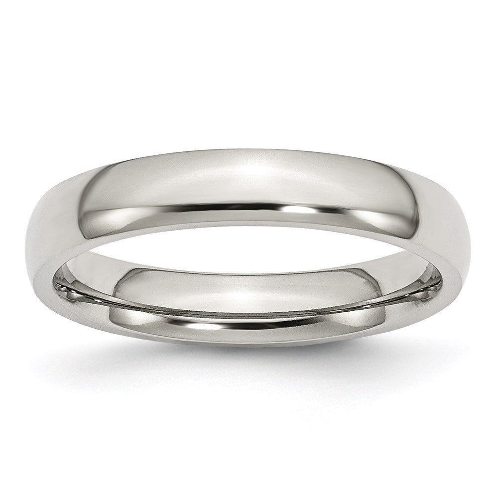 Unisex Fashion Jewelry, Chisel Brand Stainless Steel 4mm Polished Ring Band