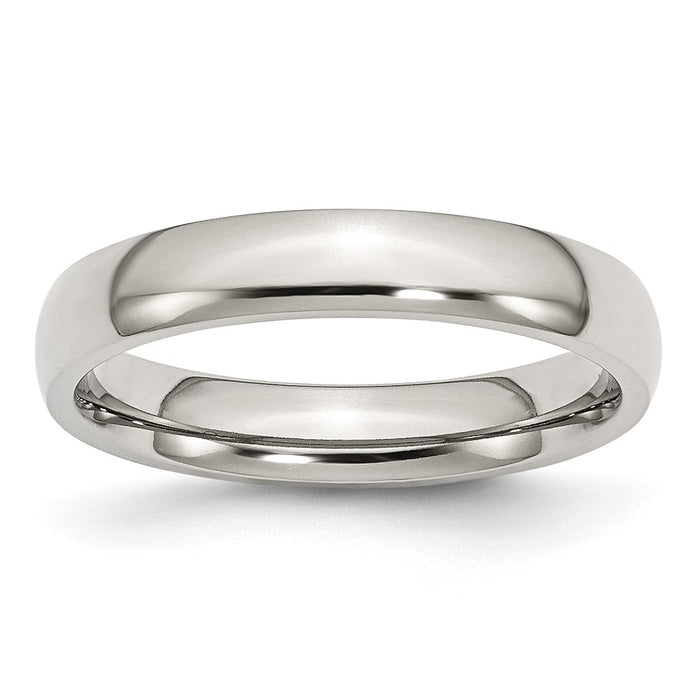 Unisex Fashion Jewelry, Chisel Brand Stainless Steel 4mm Polished Ring Band