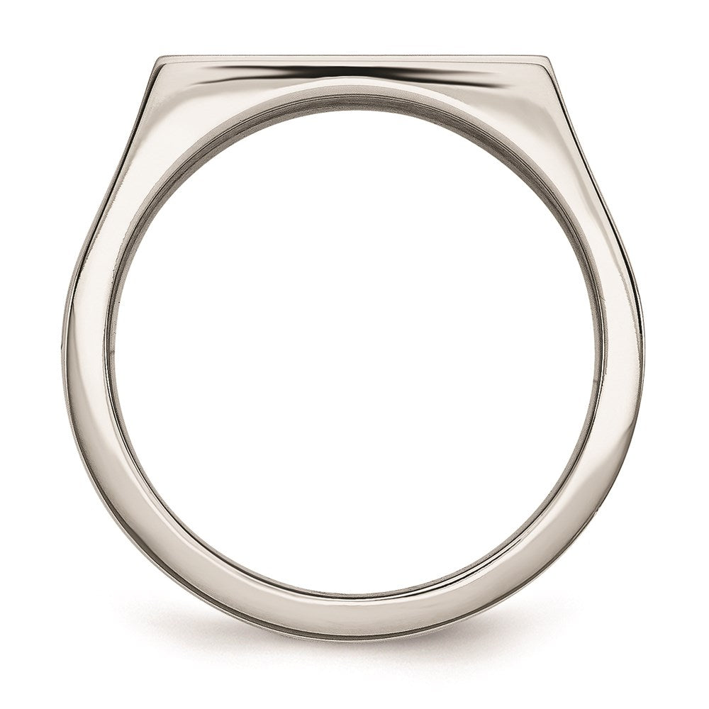 Men's Fashion Jewelry, Chisel Brand Stainless Steel Black & White Diamond Ring