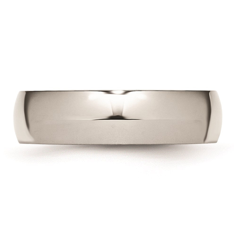 Unisex Fashion Jewelry, Chisel Brand Stainless Steel 6mm Polished Ring Band