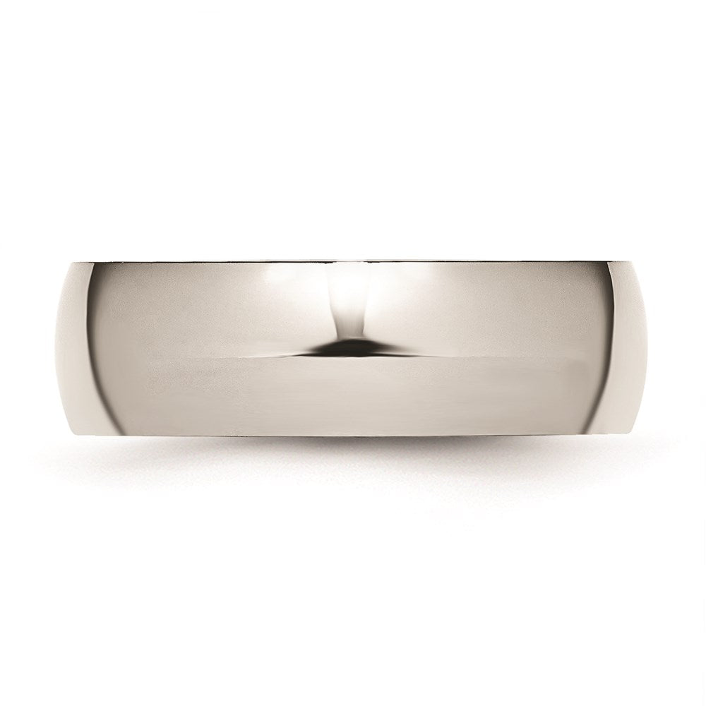 Unisex Fashion Jewelry, Chisel Brand Stainless Steel 7mm Polished Ring Band
