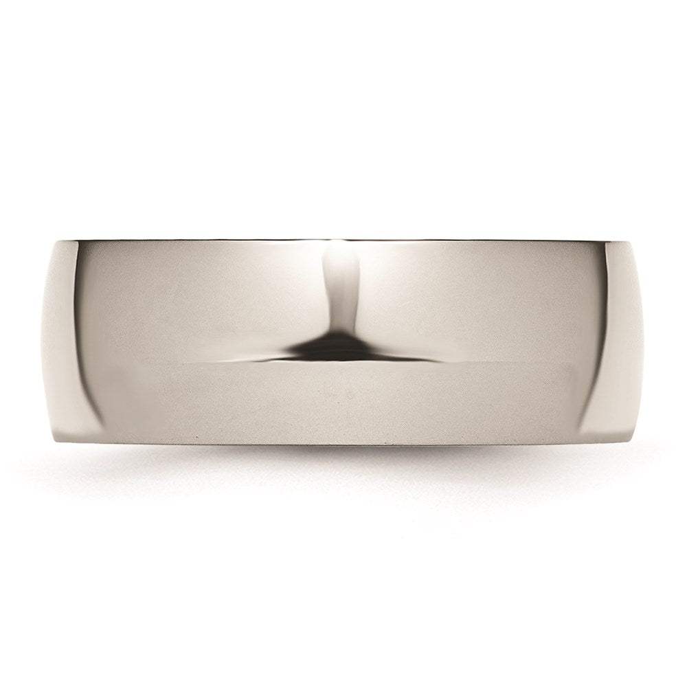 Unisex Fashion Jewelry, Chisel Brand Stainless Steel 8mm Polished Ring Band