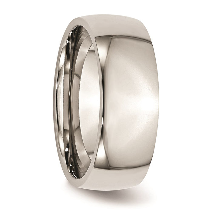 Unisex Fashion Jewelry, Chisel Brand Stainless Steel 8mm Polished Ring Band
