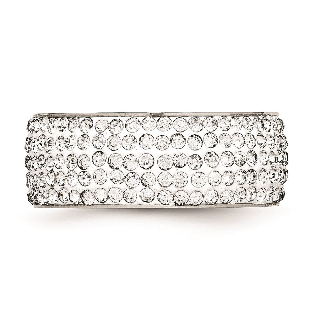 Women's Fashion Jewelry, Chisel Brand Stainless Steel Crystal 9mm Eternity Ring