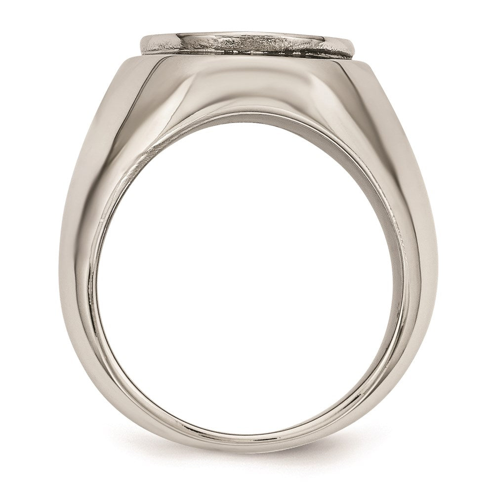 Men's Fashion Jewelry, Chisel Brand Stainless Steel Enameled Cross Polished Ring
