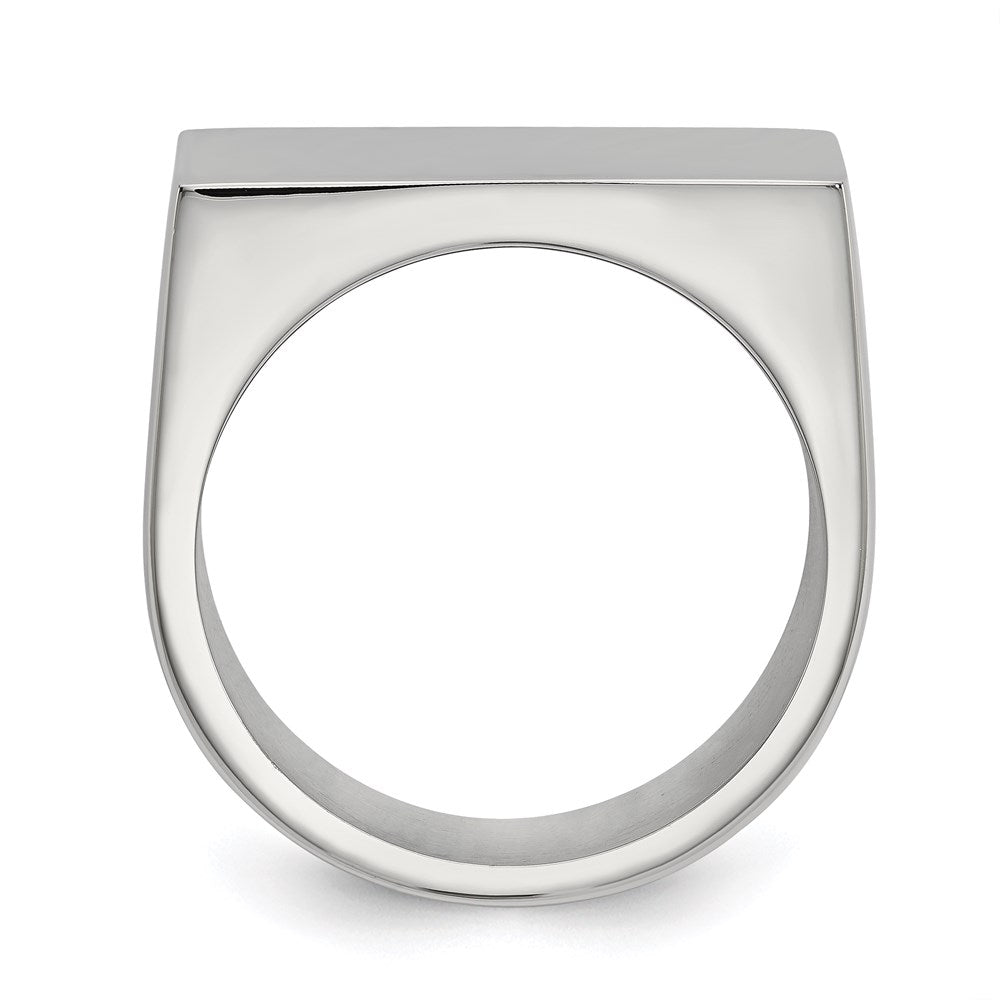 Men's Fashion Jewelry, Chisel Brand Stainless Steel Polished ID Ring
