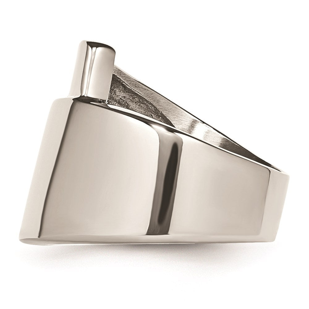 Women's Fashion Jewelry, Chisel Brand Stainless Steel Polished Fancy Ring
