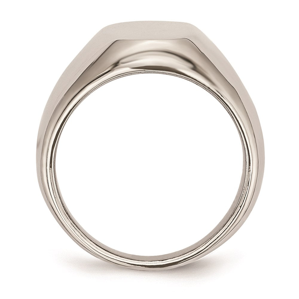 Men's Fashion Jewelry, Chisel Brand Stainless Steel Polished Oval Signet Ring