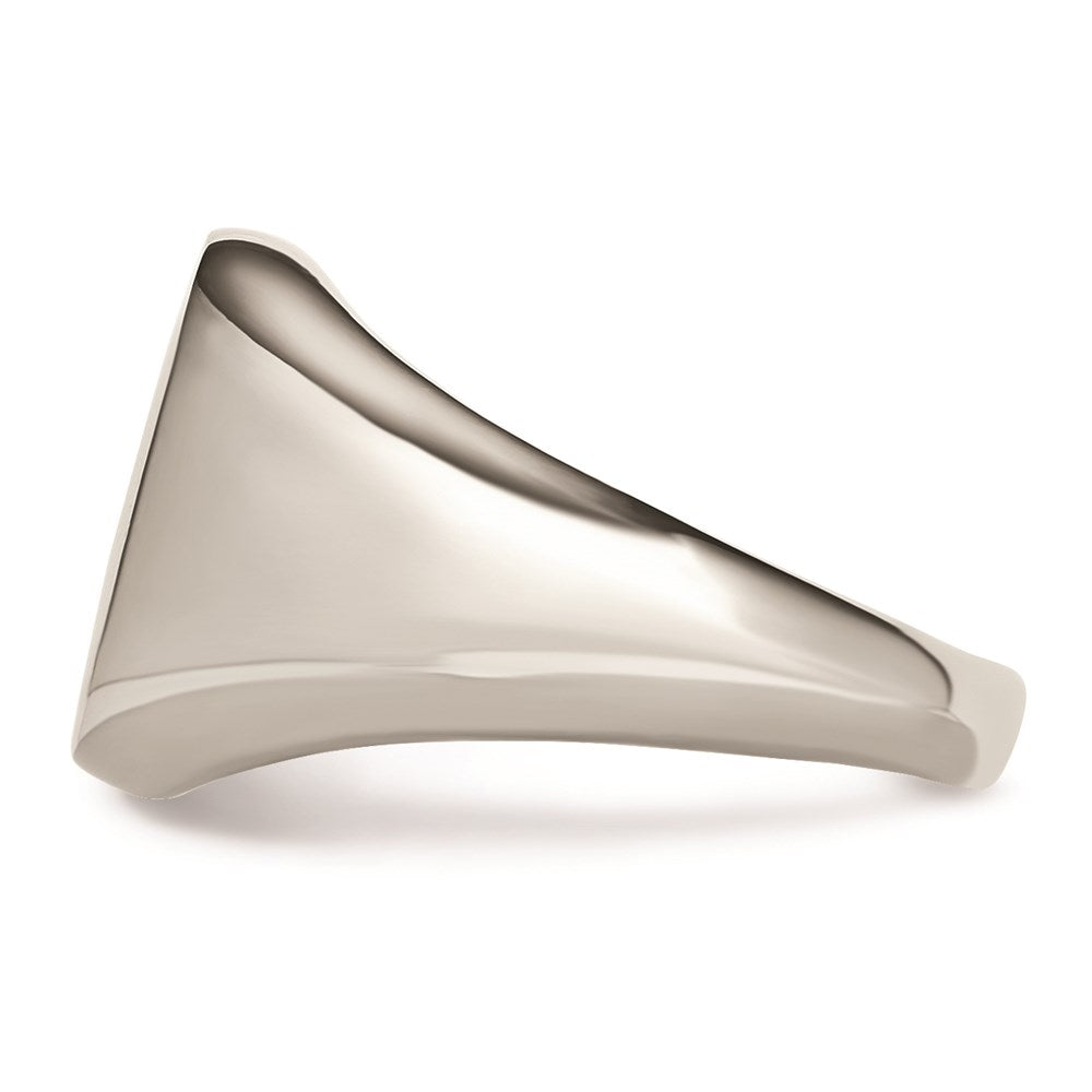 Men's Fashion Jewelry, Chisel Brand Stainless Steel Polished Oval Signet Ring