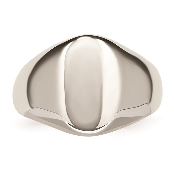 Men's Fashion Jewelry, Chisel Brand Stainless Steel Polished Oval Signet Ring