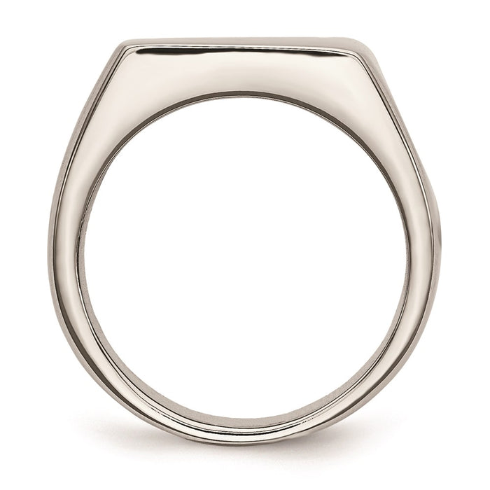 Men's Fashion Jewelry, Chisel Brand Stainless Steel Polished Ring