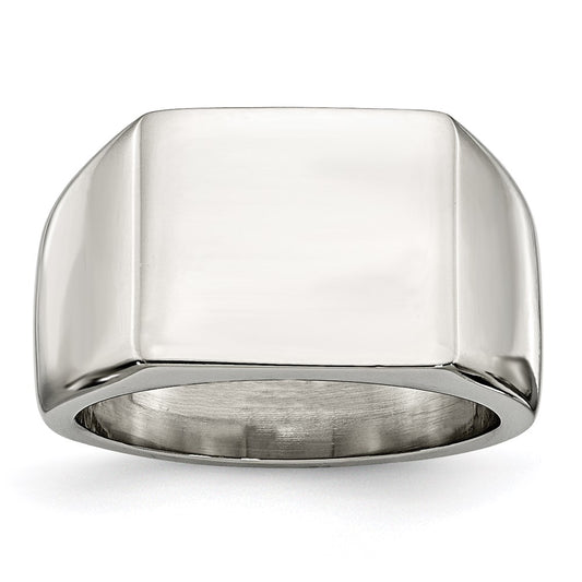 Men's Fashion Jewelry, Chisel Brand Stainless Steel Polished Ring