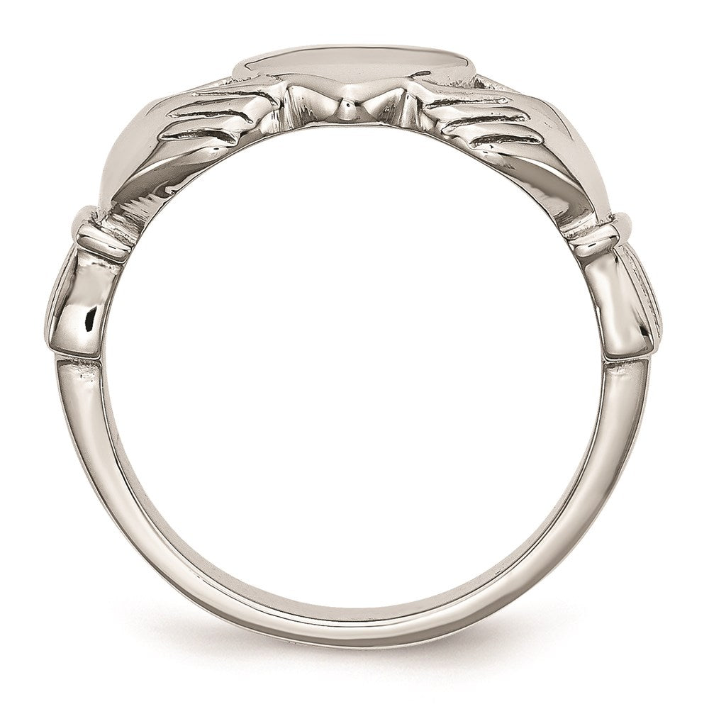 Unisex Fashion Jewelry, Chisel Brand Stainless Steel Polished Claddagh Ring