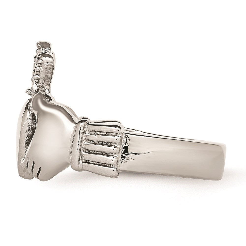 Unisex Fashion Jewelry, Chisel Brand Stainless Steel Polished Claddagh Ring