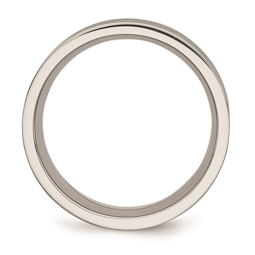 Men's Fashion Jewelry, Chisel Brand Stainless Steel Brushed Black Rubber 10.00mm Ring