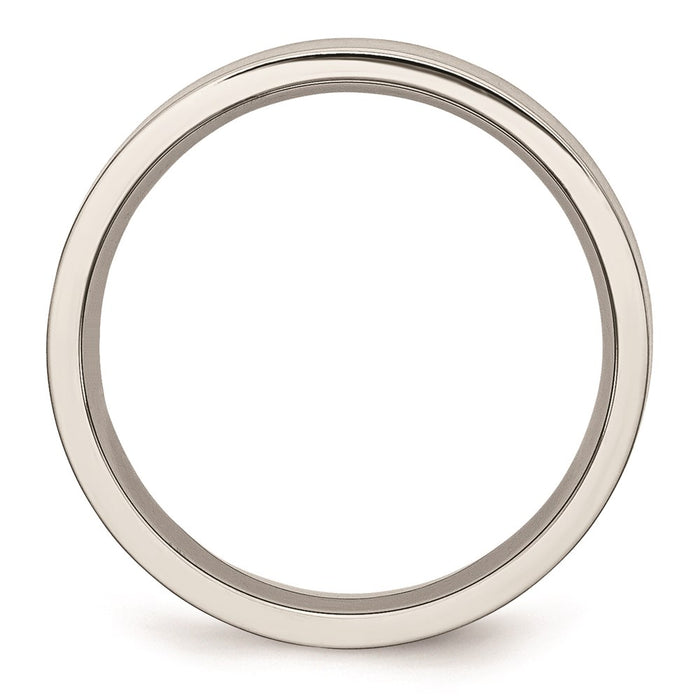 Unisex Fashion Jewelry, Chisel Brand Stainless Steel Flat 5mm Brushed Ring Band