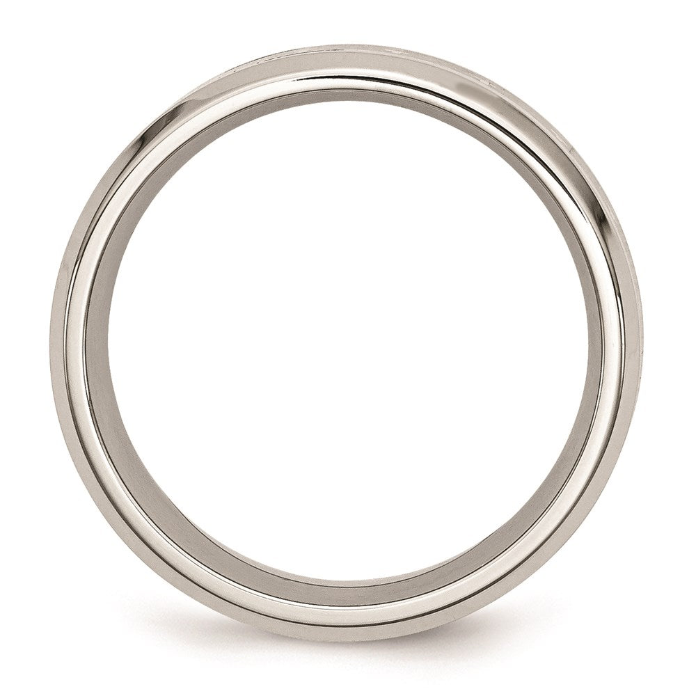 Unisex Fashion Jewelry, Chisel Brand Stainless Steel Polished w/Carbon Fiber Inlay/Yellow IP-plated Cross Ring