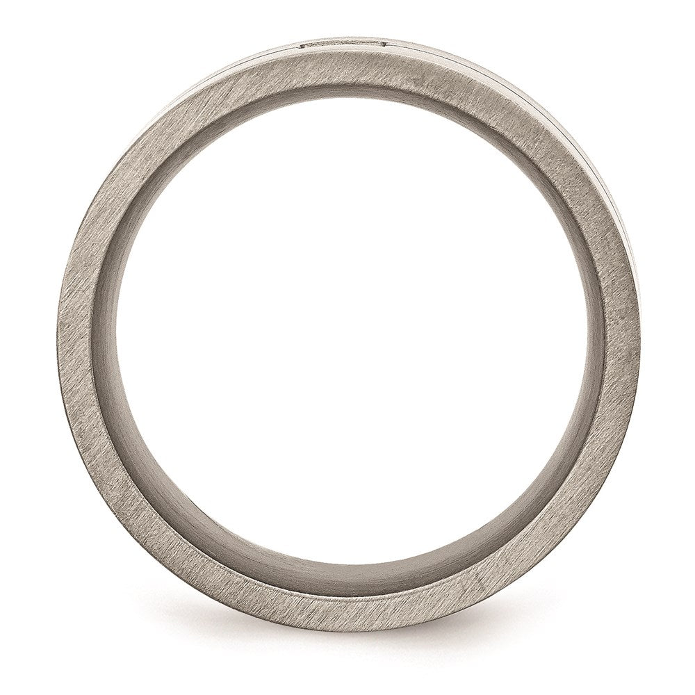 Unisex Fashion Jewelry, Chisel Brand Stainless Steel Matte Black Diamond Ring Band