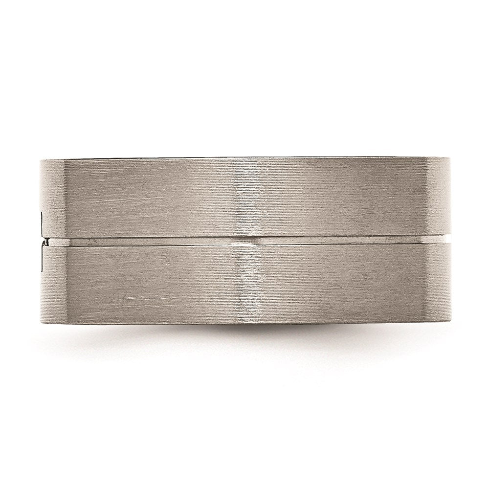 Unisex Fashion Jewelry, Chisel Brand Stainless Steel Matte Black Diamond Ring Band