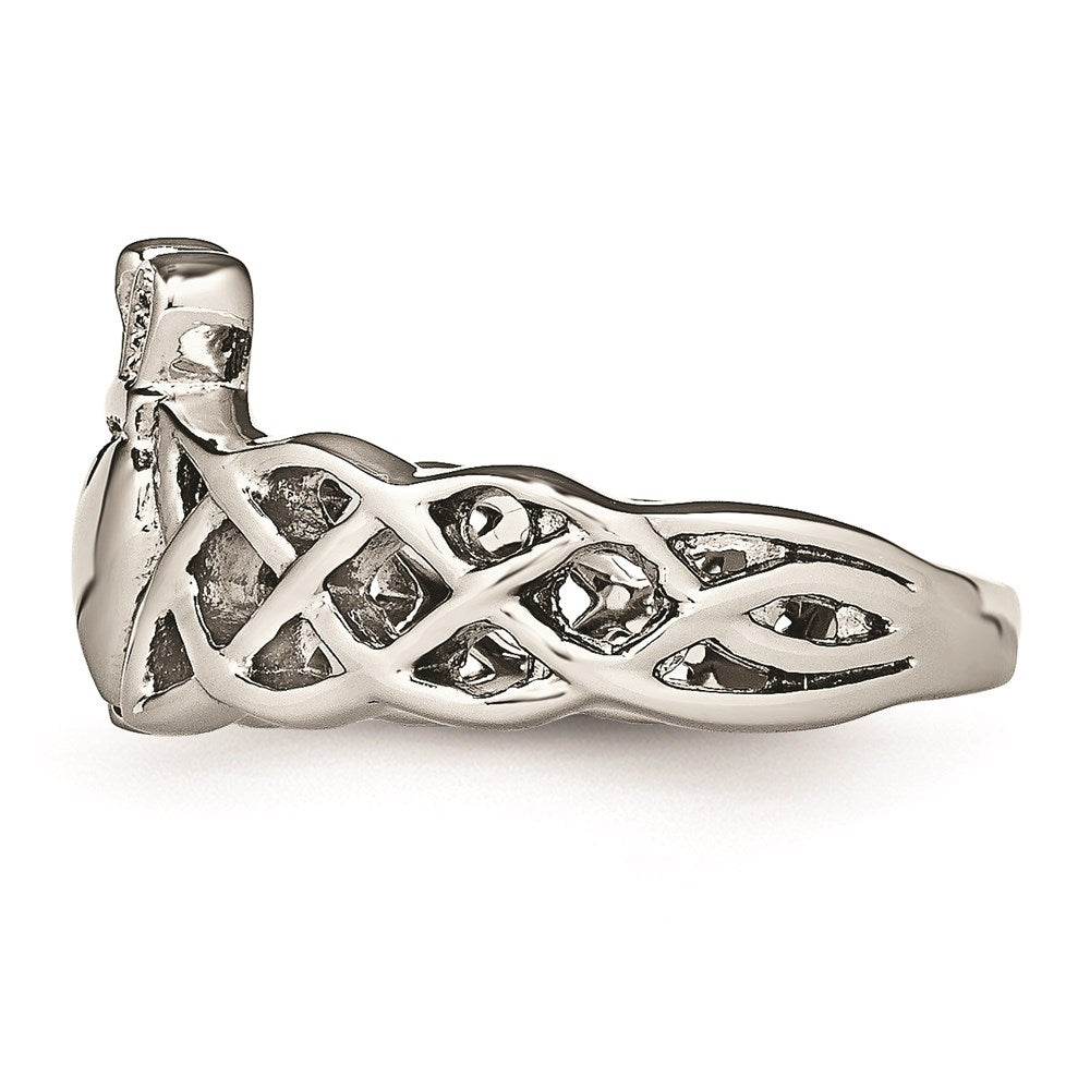 Unisex Fashion Jewelry, Chisel Brand Stainless Steel Polished Claddagh Ring