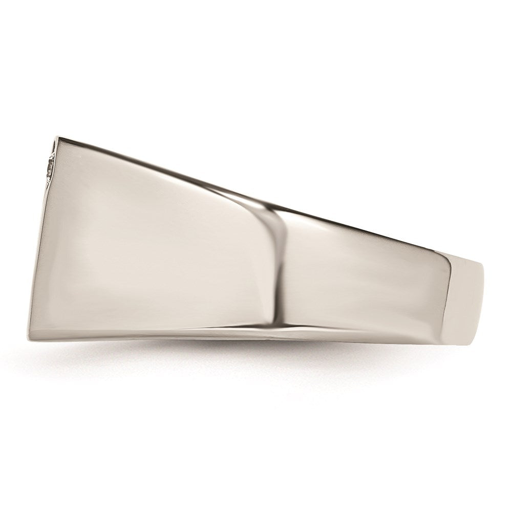 Men's Fashion Jewelry, Chisel Brand Stainless Steel Polished Men's CZ Ring