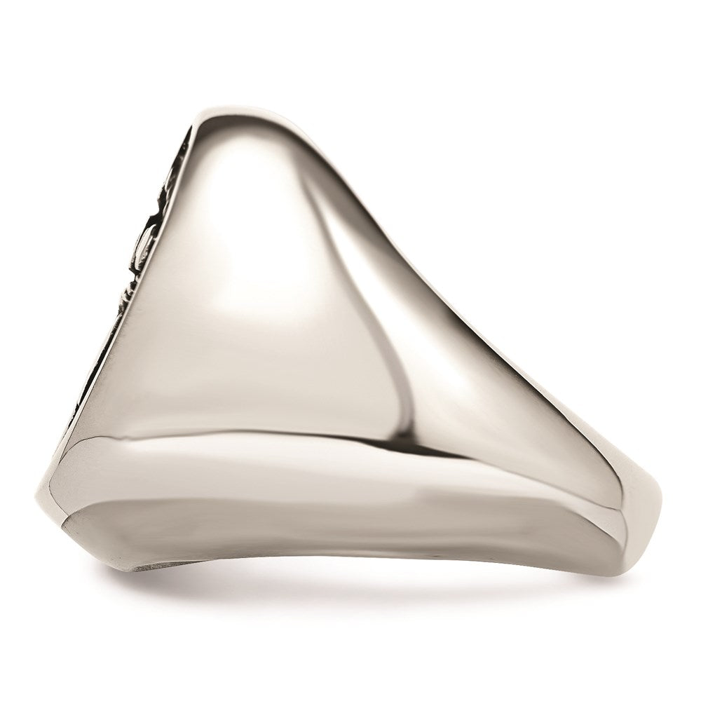 Men's Fashion Jewelry, Chisel Brand Stainless Steel Antiqued and Polished Anchor Ring
