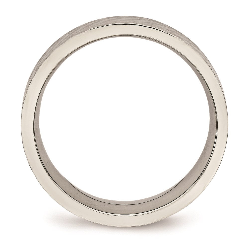 Unisex Fashion Jewelry, Chisel Brand Stainless Steel Polished Textured Ring