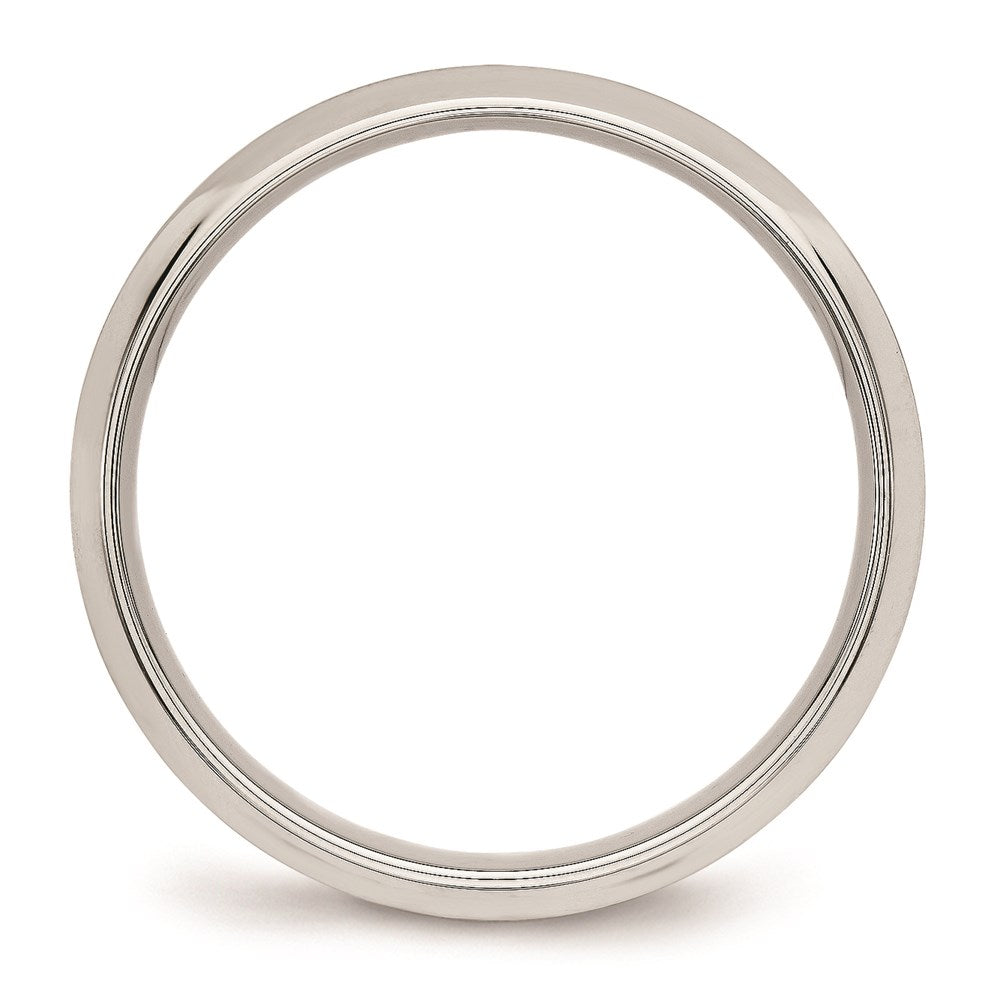 Unisex Fashion Jewelry, Chisel Brand Stainless Steel Brushed and Polished Ridged 5.00mm Ring Band
