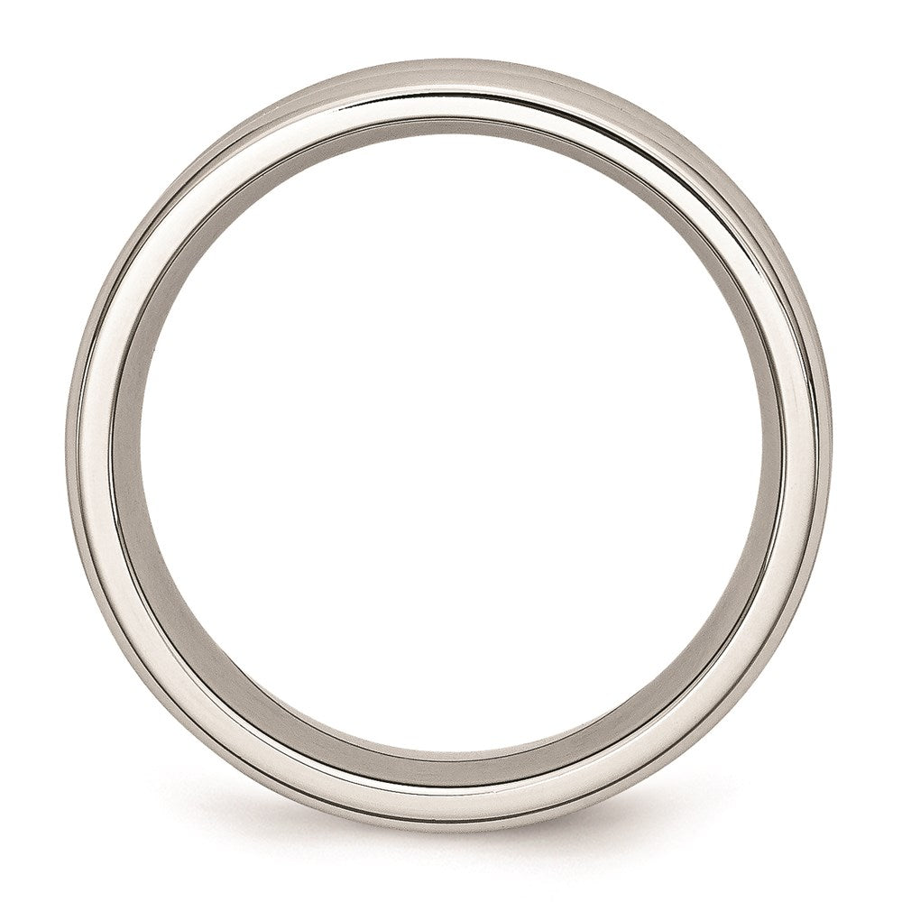 Unisex Fashion Jewelry, Chisel Brand Stainless Steel Polished w/ Black Carbon Fiber Inlay 8mm Ring Band