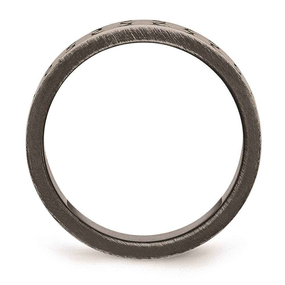 Men's Fashion Jewelry, Chisel Brand Stainless Steel Brushed Antiqued Textured Ring