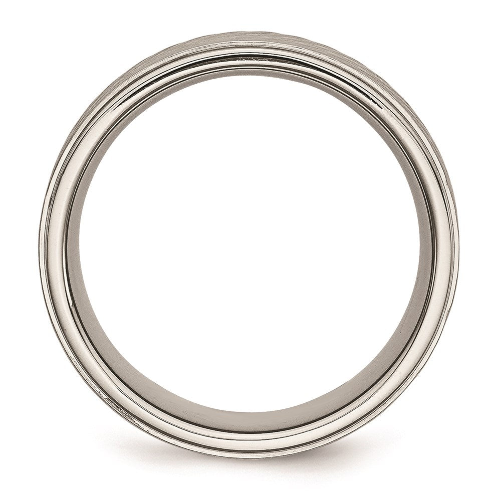 Men's Fashion Jewelry, Chisel Brand Stainless Steel Brushed and Polished Textured Ring Band