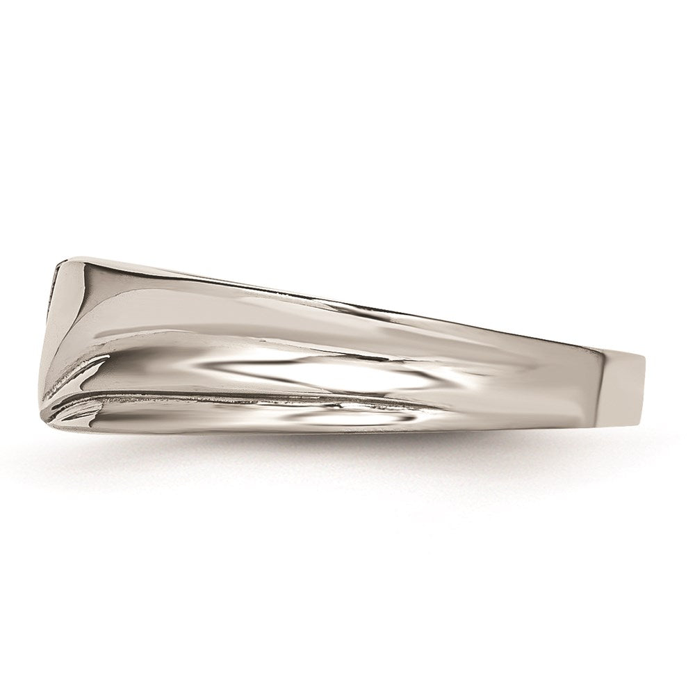 Unisex Fashion Jewelry, Chisel Brand Stainless Steel Polished with CZ Ring