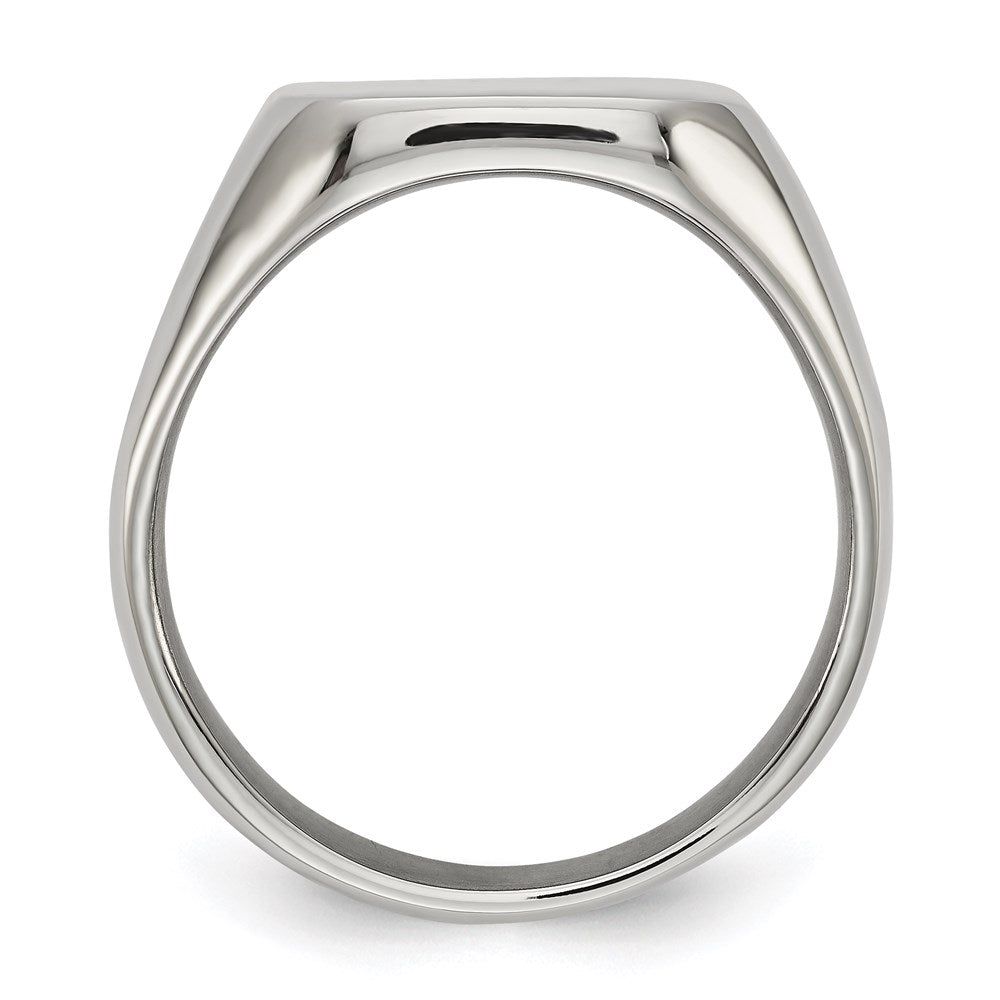 Men's Fashion Jewelry, Chisel Brand Stainless Steel Polished Signet Ring