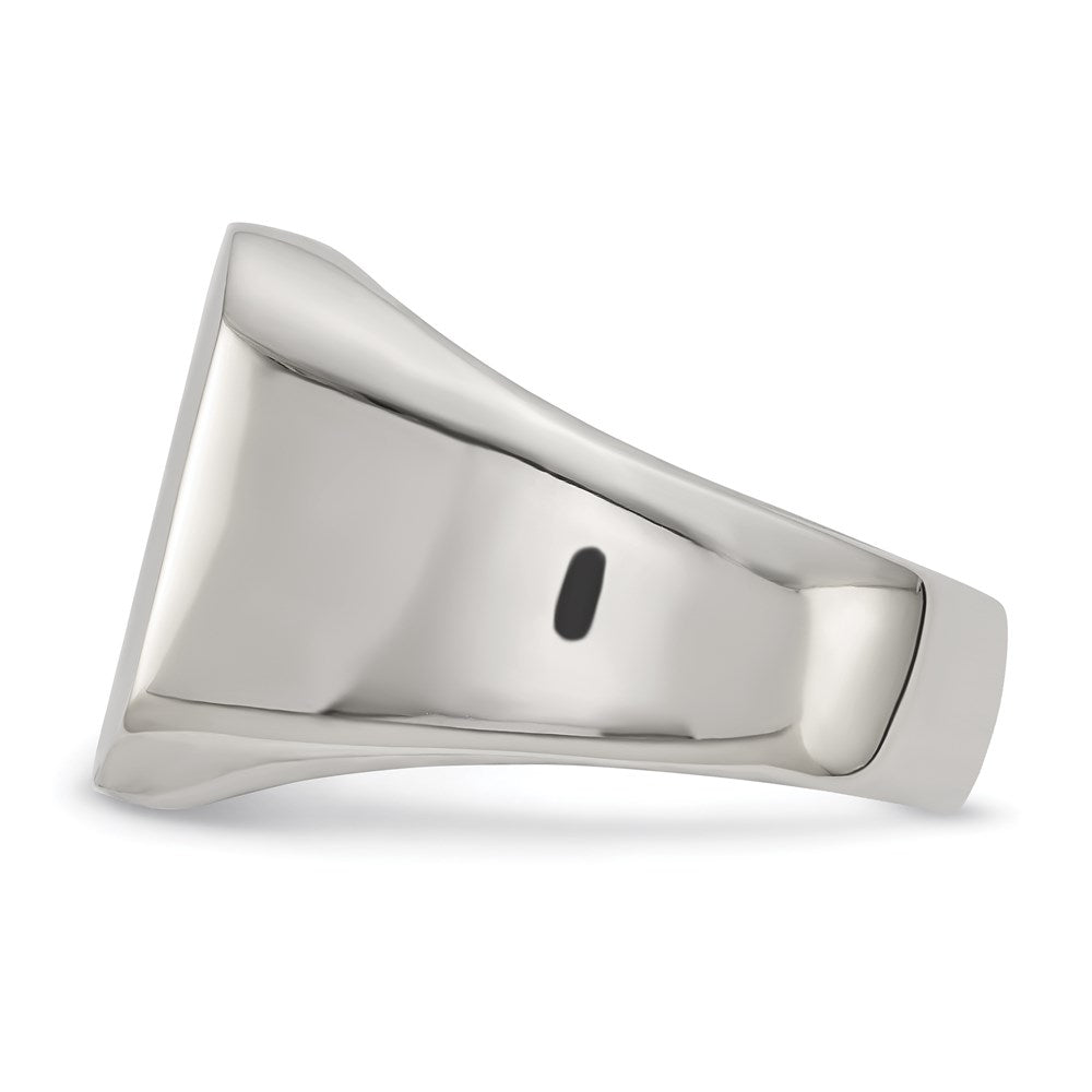 Men's Fashion Jewelry, Chisel Brand Stainless Steel Polished Signet Ring