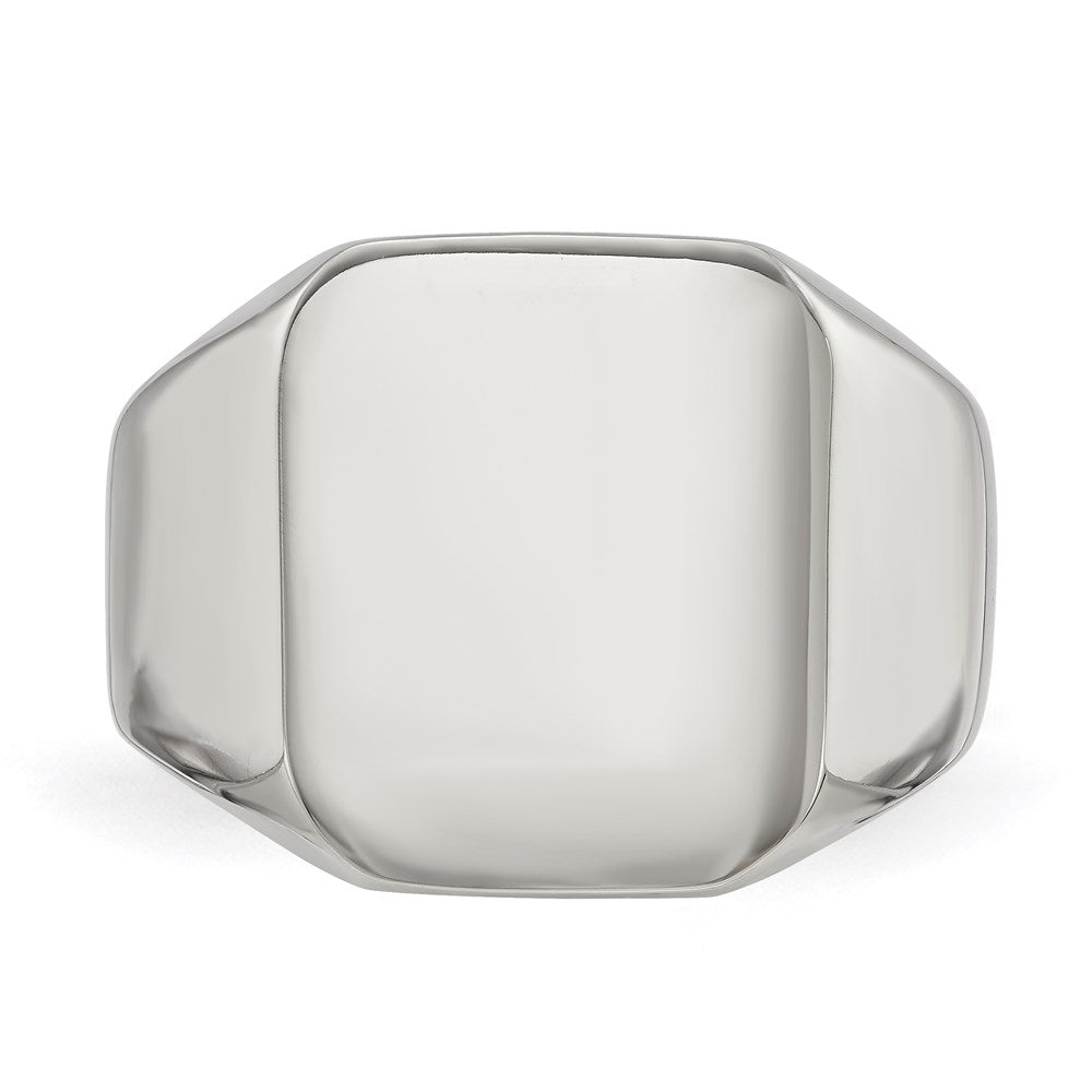 Men's Fashion Jewelry, Chisel Brand Stainless Steel Polished Signet Ring