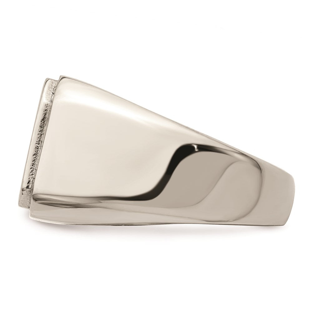 Men's Fashion Jewelry, Chisel Brand Stainless Steel Polished Signet Ring