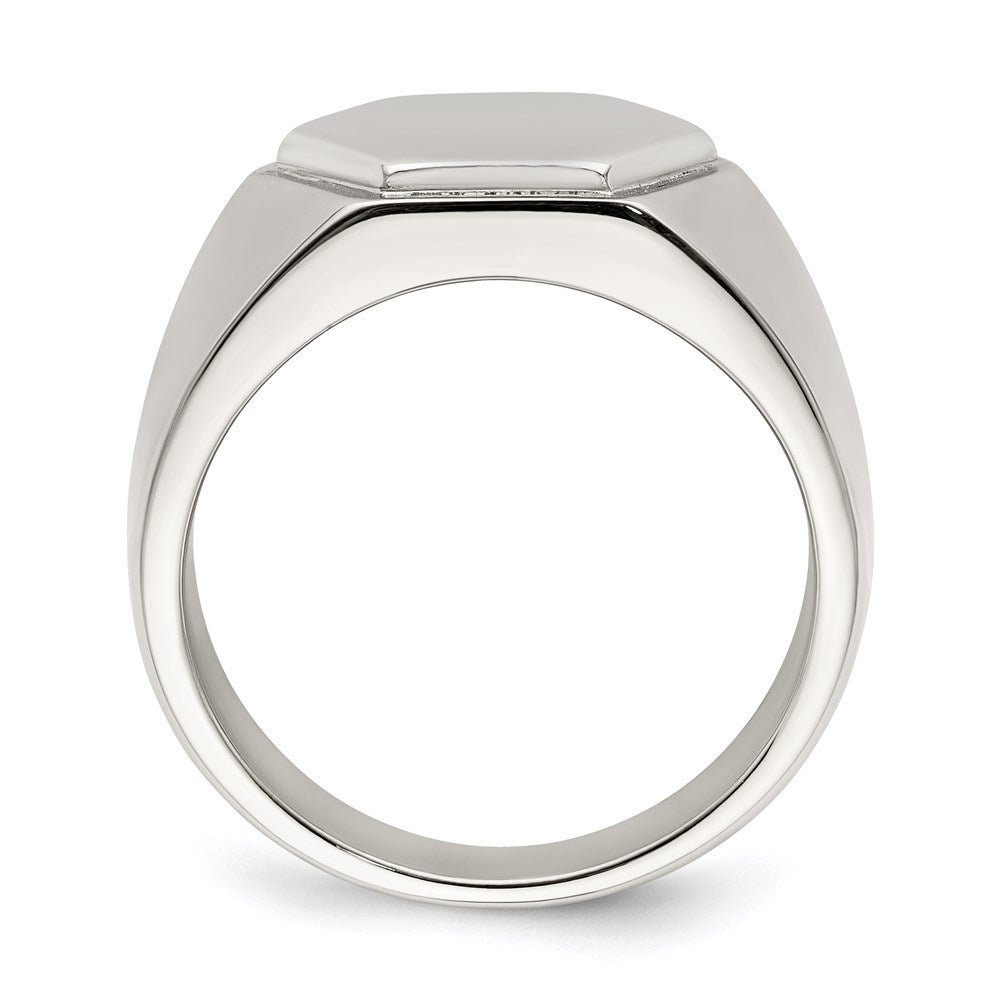Men's Fashion Jewelry, Chisel Brand Stainless Steel Polished Signet Ring