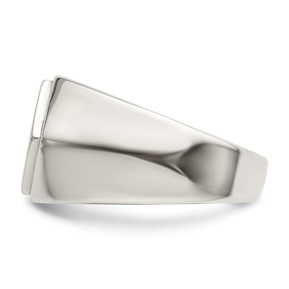 Men's Fashion Jewelry, Chisel Brand Stainless Steel Polished Signet Ring