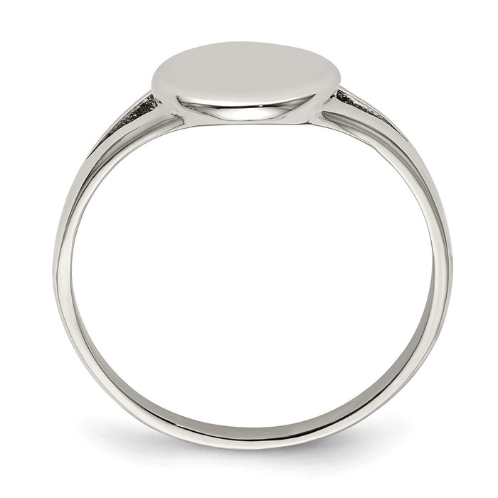 Women's Fashion Jewelry, Chisel Brand Stainless Steel Polished Oval Disc Ring