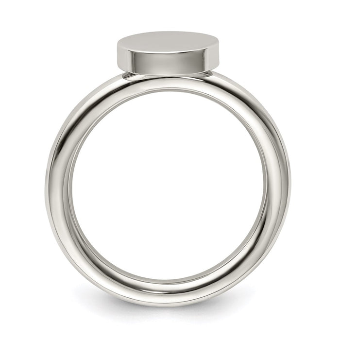 Women's Fashion Jewelry, Chisel Brand Stainless Steel Polished Circle Ring