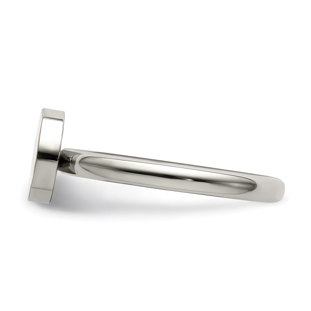 Women's Fashion Jewelry, Chisel Brand Stainless Steel Polished Circle Ring