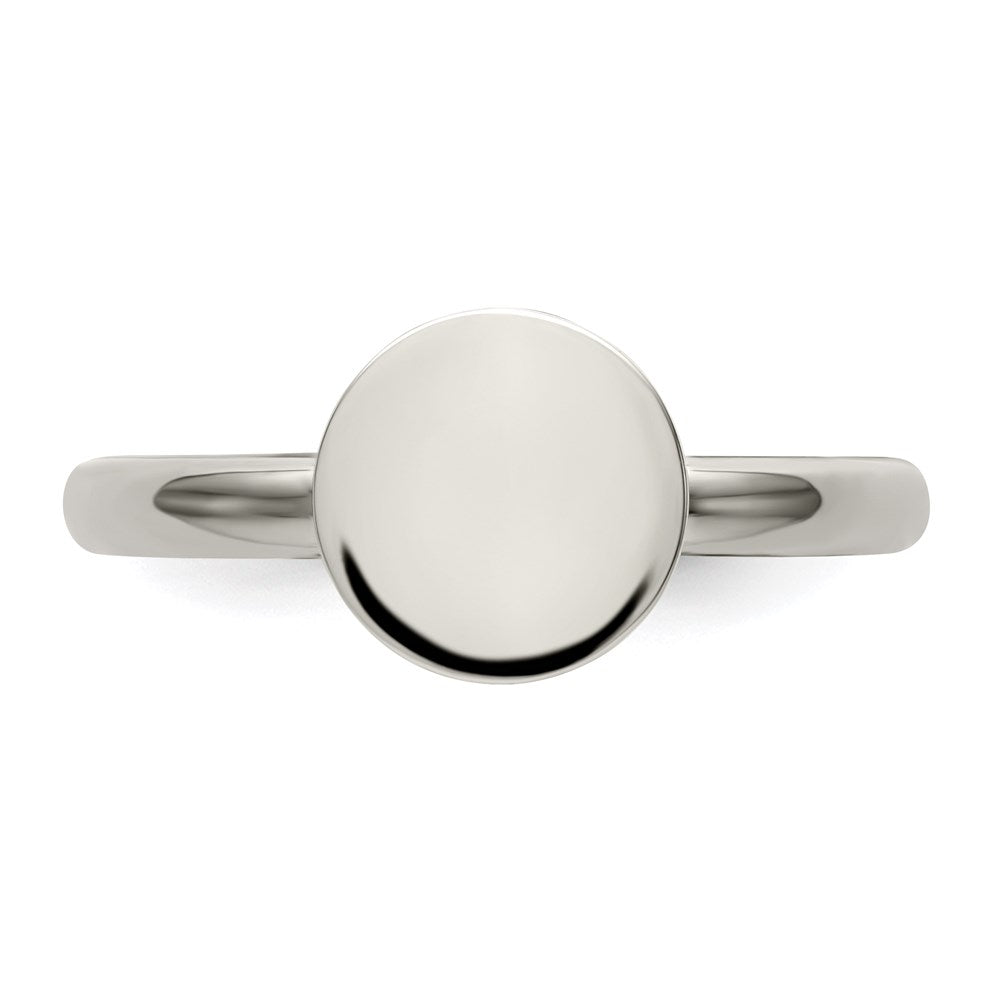 Women's Fashion Jewelry, Chisel Brand Stainless Steel Polished Circle Ring
