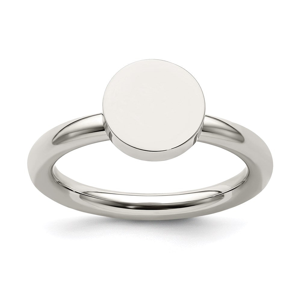 Women's Fashion Jewelry, Chisel Brand Stainless Steel Polished Circle Ring