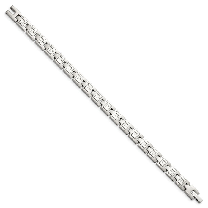 Chisel Brand Jewelry, Stainless Steel Brushed and Polished 8.5in Men's Bracelet