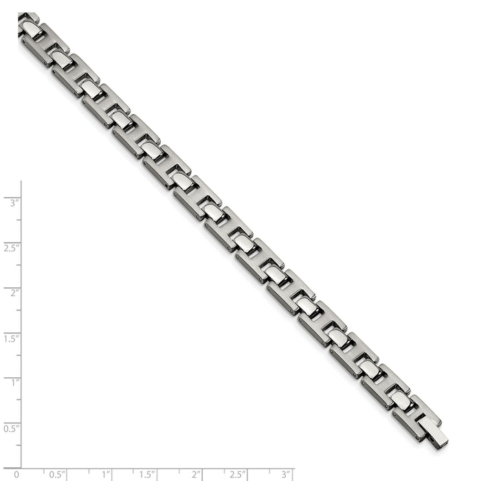 Chisel Brand Jewelry, Stainless Steel Brushed and Polished 8.5in Men's Bracelet